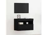 Maison Exclusive - Mobile Tv Nero Effetto Rovere 60 X 30 X 40 Cm