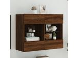 Maison Exclusive - Mobile Tv Con Luci Led Effetto Rovere Marrone