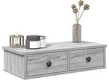 Maison Exclusive - Scaffale A Muro Con Cassetti Grigio Sonoma 60X28X15 Cm Materiale Ligneo