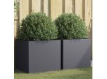 Maison Exclusive - Vaso Per Piante 2 Pezzi Antracite 49X47X46 Cm Acciaio