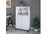 Maison Exclusive - Credenza Alta Bianca 60X36X110 Cm Materiale Ligneo