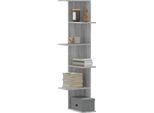 Maison Exclusive - Scaffale Angolare Da Parete Grigio Sonoma 36,5X36,5X140 Cm Materiale Ligneo