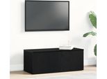 Maison Exclusive - Mobile Tv Effetto Rovere Nero 80X34X30 Cm Materiale Ligneo