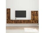 Maison Exclusive - Set Di Mensole Tv Da Parete 6 Pezzi In Rovere Affumicato