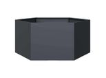 Maison Exclusive - Vaso Per Piante Antracite Esagonale 104X90X45 Acciaio