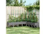 Maison Exclusive - Fioriera Con Griglia Rampicante Grigio Chiaro 200X160X142,5 Cm Pp