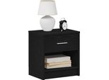 Maison Exclusive - Comodino Con Cassetto Nero 39X28X41 Cm