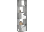Maison Exclusive - Libreria 5 Ripiani Grigio Cemento 45X23,5X162,5 Cm Materiale Ligneo