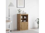 Maison Exclusive - Credenza Led In Rovere Artigianale 60,5 X 37 X 100 Cm Materiale Ligneo