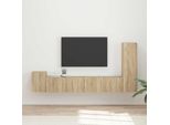 Maison Exclusive - Set Mobile Tv Da Parete 3 Pezzi In Legno Di Rovere Sonoma