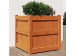 Maison Exclusive - Vaso Da Fiori Marrone Cera 50X50X50 Cm Legno Massello Di Pino