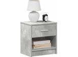 Maison Exclusive - Comodini 2 Pz. Con Cassetto Grigio Cemento 39X28X41 Cm