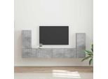 Maison Exclusive - Set Di Mobili Tv 4 Pezzi In Legno Composito Grigio Cemento