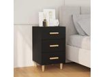 Maison Exclusive - Comodino Nero 40X40X66 Cm Materiale Ligneo