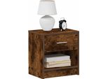 Maison Exclusive - Comodino Con Cassetto In Rovere Affumicato 39X28X41 Cm