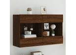 Maison Exclusive - Mobile Tv Con Luci Led Effetto Rovere Marrone