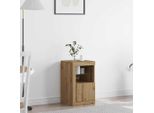 Maison Exclusive - Credenza Led In Rovere Artigianale 41 X 37 X 67 Cm Materiale Ligneo