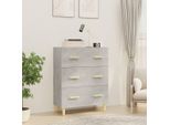 Maison Exclusive - Credenza Grigio Cemento 70X34X90 Cm Materiale Ligneo