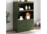 Maison Exclusive - Credenza Verde Oliva 67X39X107 Cm Acciaio