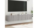 Maison Exclusive - Mobile Tv Con Luci Led 2 Pz. Grigio Sonoma 80X35X31 Cm
