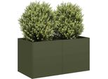Maison Exclusive - Vaso Da Fiori Verde Oliva 80X40X40 Cm Acciaio Laminato A Freddo