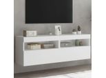 Maison Exclusive - Mobile Tv Con Luci Led 2 Pezzi Bianco 60X30X40 Cm