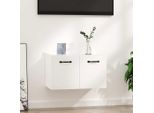 Maison Exclusive - Armadio A Muro Bianco Lucido 80X36,5X35 Cm Materiale Ligneo