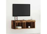 Maison Exclusive - Mobile Tv Con Led Legno Antico 80 X 30 X 30 Cm Materiale Ligneo