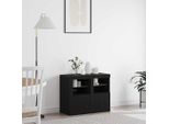Maison Exclusive - Credenza Led 2 Pezzi Effetto Rovere Nero 41 X 37 X 67 Cm