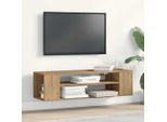 Maison Exclusive - Mobile Tv In Rovere Artisan 100 X 30 X 26,5 Cm Materiale Ligneo