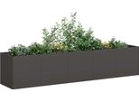 Maison Exclusive - Fioriera Nera 200 X 40 X 40 Cm Acciaio Laminato A Freddo