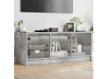 Maison Exclusive - Mobile Tv Con Ante In Vetro Grigio Cemento 102X37X42 Cm