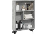 Maison Exclusive - Carrello Portaoggetti Stretto Grigio Cemento 48X13X68 Cm Materiale Ligneo
