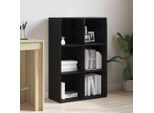 Syfax™ Libreria Rovere Nero 66X30X98 Cm In Legno Multistrato
