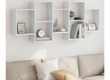 Maison Exclusive - Mensola Da Parete Bianca 159X18X65 Cm Materiale Ligneo