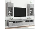 Maison Exclusive - Mobile Tv Con Luci Led 2 Pz. Grigio Cemento 40,5X30X90 Cm