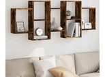 Maison Exclusive - Mensola Da Parete In Rovere Affumicato 159X18X65 Cm Materiale Ligneo