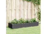 Maison Exclusive - Fioriera Con Picchetti Nero 125X40X28,5 Cm Pp