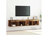 Maison Exclusive - Set Di Mobili Tv 2 Pezzi Legno Antico 80 X 30 X 30 Cm Materiale Ligneo