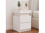 Maison Exclusive - Comodino Con Luci Led Bianco 35X39X55 Cm