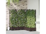 Maison Exclusive - Fioriera Da Giardino 5 Pezzi Marrone 120 X 120 X 125,5 Cm Acciaio