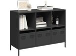 Maison Exclusive - Credenza Nera 101,5X39X73,5 Cm Acciaio Laminato A Freddo