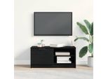 Maison Exclusive - Mobile Tv Effetto Rovere Nero 80 X 35 X 36,5 Cm Materiale Ligneo