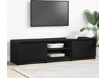 Maison Exclusive - Mobile Tv Effetto Rovere Nero 140X40X36 Cm Materiale Ligneo