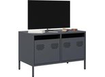 Maison Exclusive - Mobile Tv Antracite 68X39X43,5 Cm Acciaio Laminato A Freddo