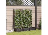 Maison Exclusive - Vaso Da Giardino 3 Pezzi Marrone 120 X 40 X 125,5 Cm Acciaio