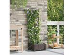 Maison Exclusive - Vaso Da Giardino Marrone 40 X 40 X 126 Cm In Acciaio