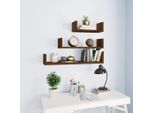 Maison Exclusive - Mensole Da Parete 3 Pezzi Marrone Effetto Rovere Materiale Ligneo