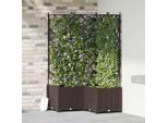 Maison Exclusive - Fioriera Da Giardino 3 Pezzi Marrone 80 X 80 X 143 Cm Acciaio
