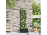 Maison Exclusive - Vaso Da Giardino Nero 40 X 40 X 125,5 Cm Acciaio